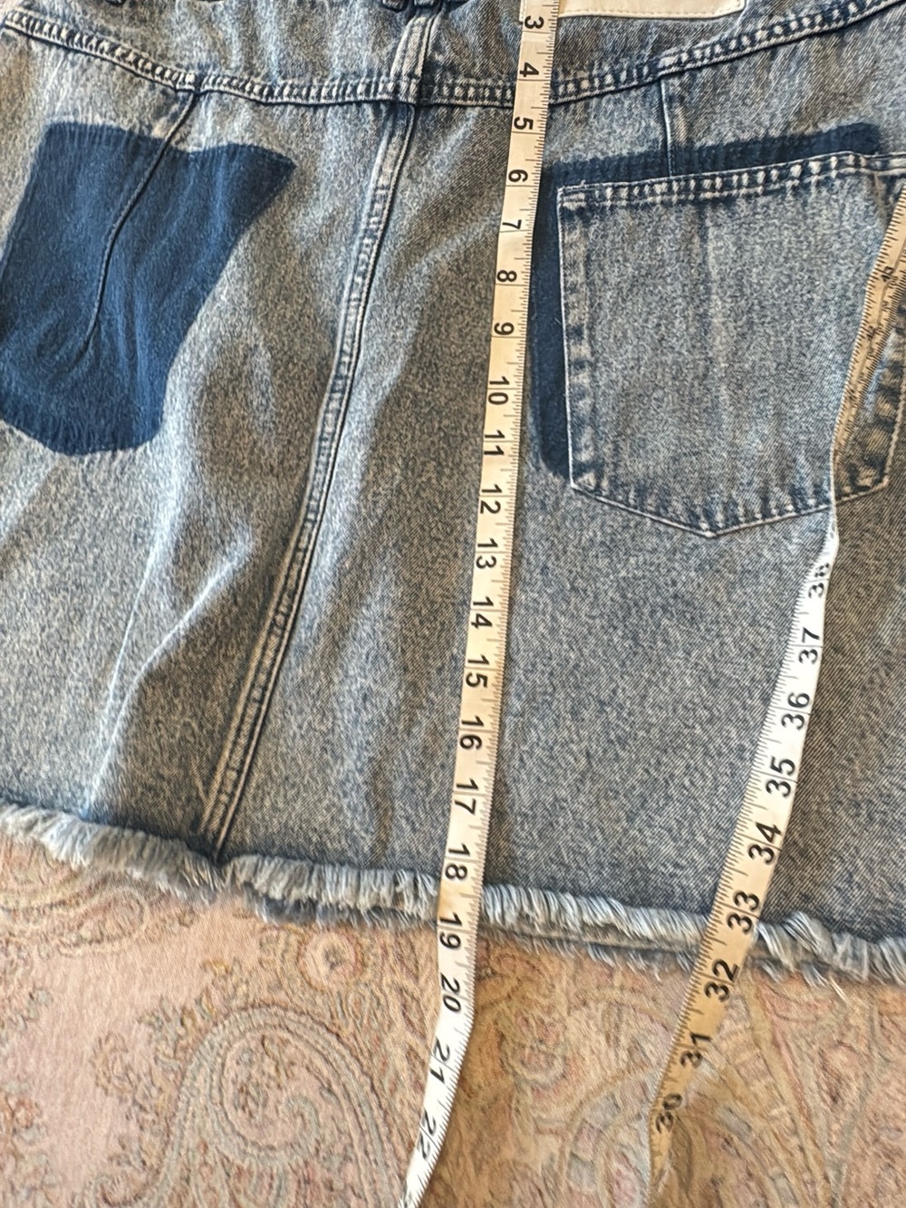 adidas Light Blue Denim Mini Skirt with Side Stripes - Picture 12 of 12